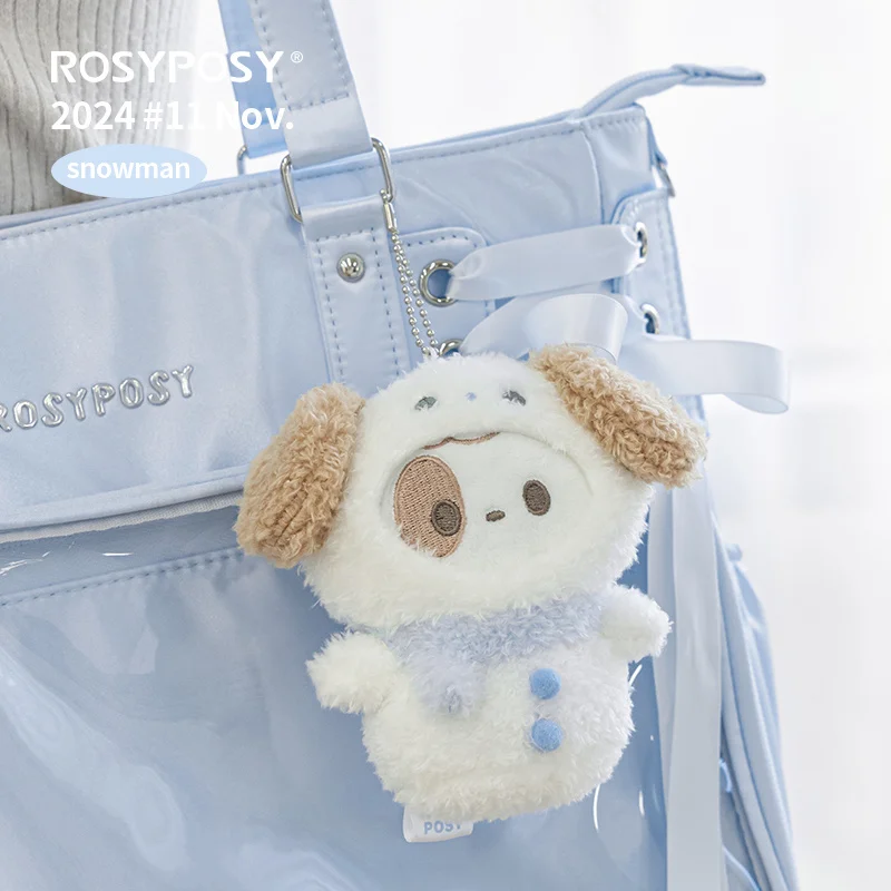 ¡Adoptar un bebé muñeco de nieve! Encanto de peluche de muñeco de nieve Rosyposy Tutubyebye. Linda muñeca ornamental colgante, llavero de peluche suave/¡accesorio de bolso!