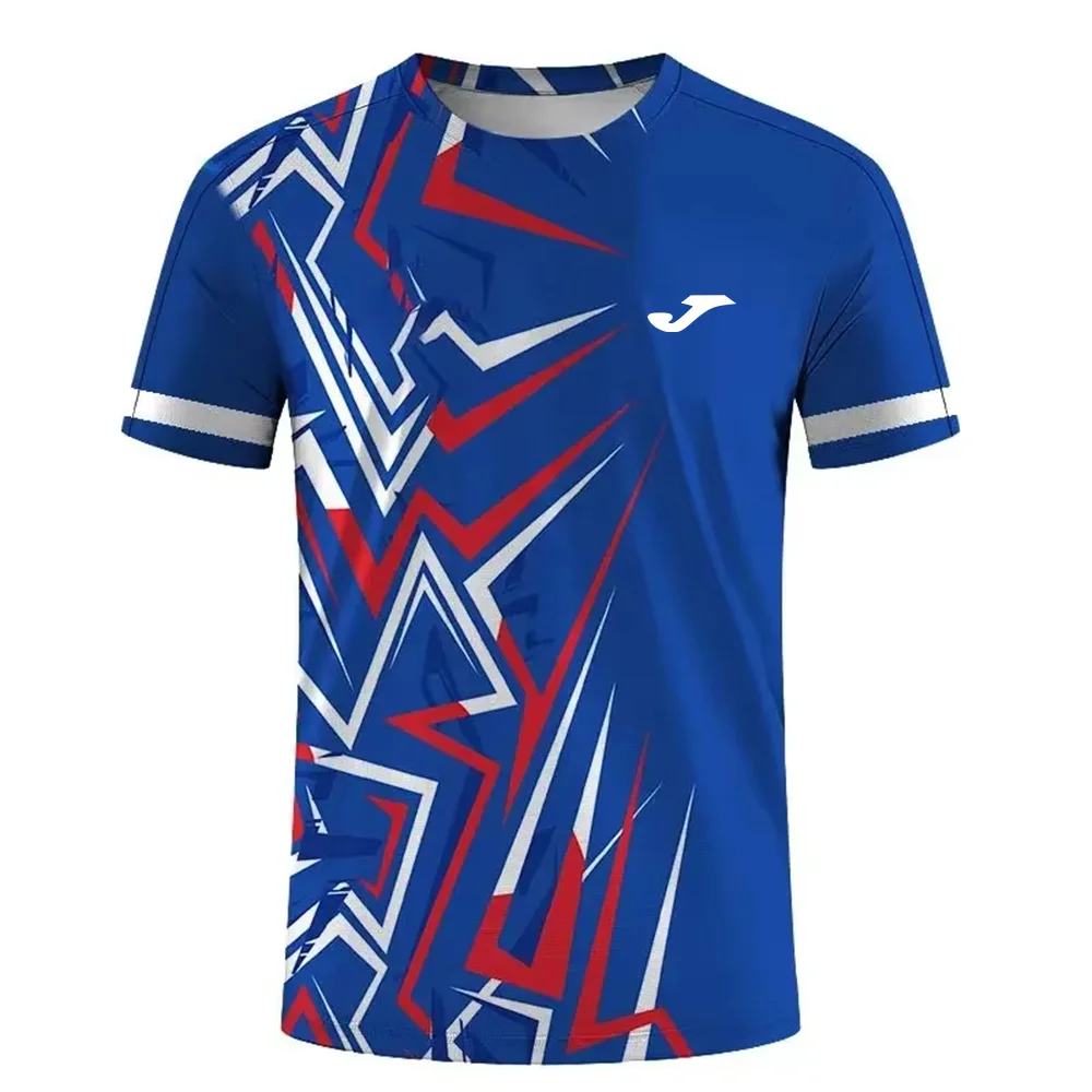 Camiseta Joma de alta calidad con estampado 3D a rayas para hombre, ropa deportiva cómoda y transpirable de secado rápido para verano