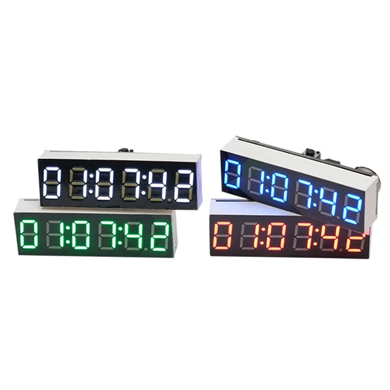 0.36 Inch 6-Bit Clock LED Digital Electronic Clock W Second Display Module Power Off Memory Brightness Adjustment -C