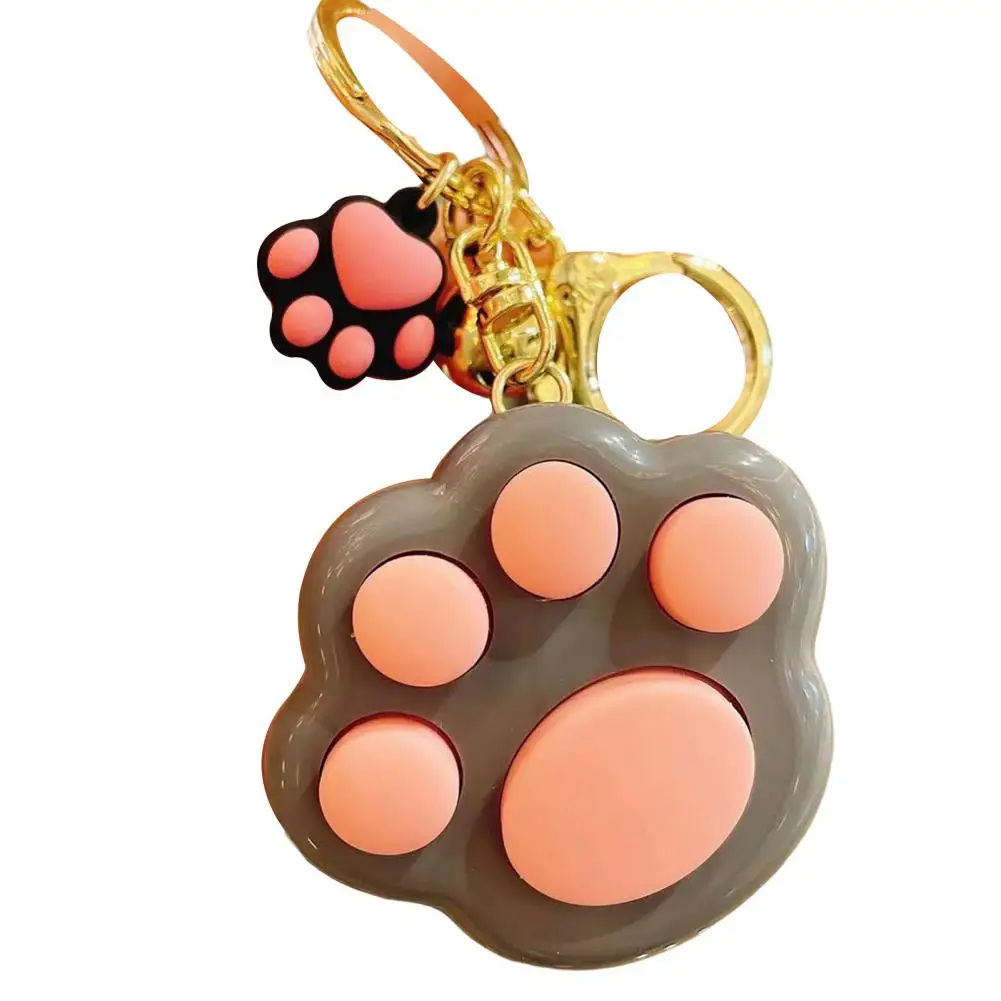 Adorable Zinc Alloy Memory Training Pendant Cat Paw Shape Mini Memory Game Machine Backpack Key Ring Hand-brain Coordination