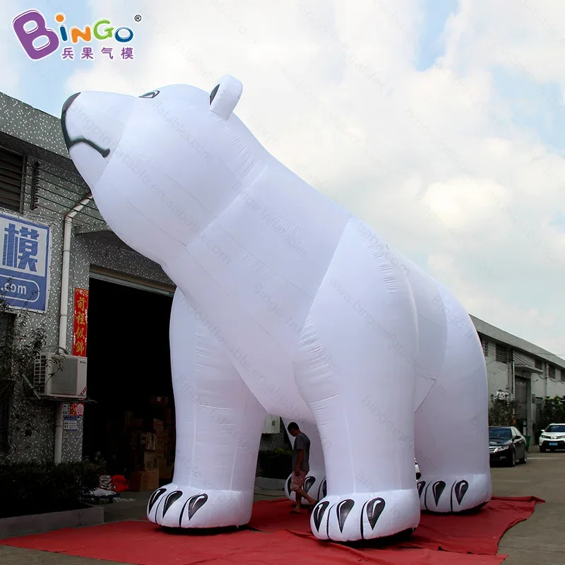 Christmas Polar Bear For Advertising Event Decoration Giant 6m/19.6ft High Big Air-blown White Bear Toys