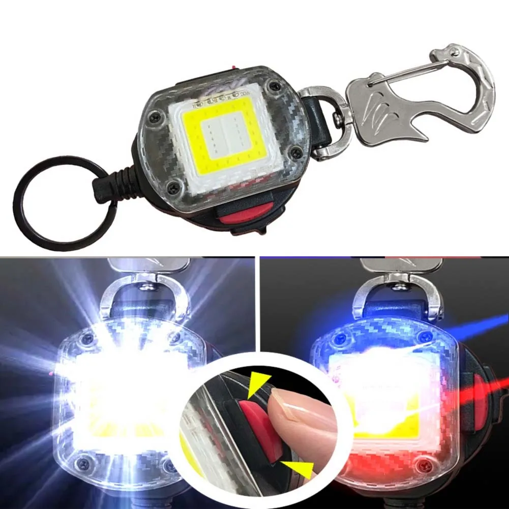

300 Lumens Rechargeable Flashlight Key Ring Light Heavy-Duty Flashlight 300 Lumens Flashlight Back Magnetic Feature