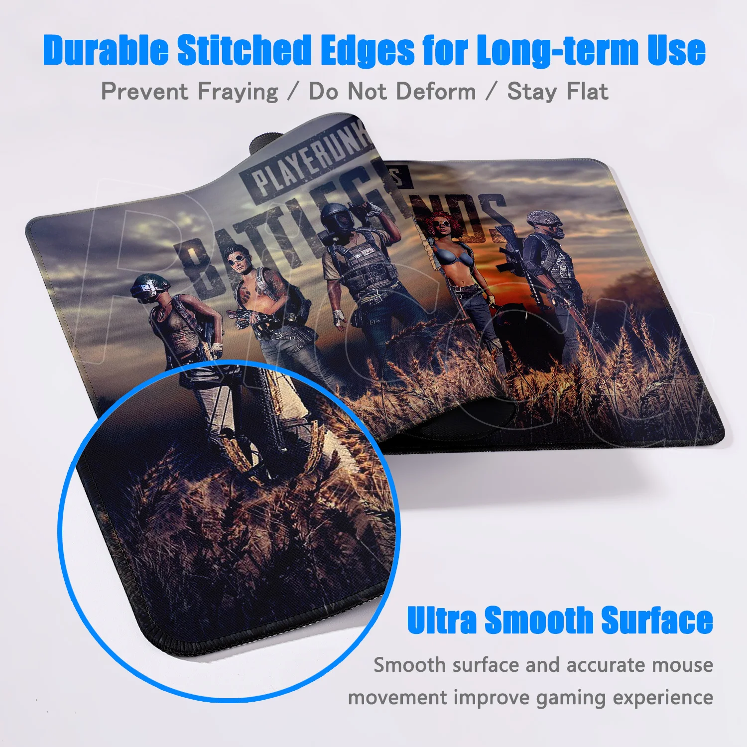 E-sports Pubg Battlegrounds Mouse Pad Cartoon Lockedge Non-slip Rubber Large Computer Game Keyboard Mat Mousepad for PC Desk Pad