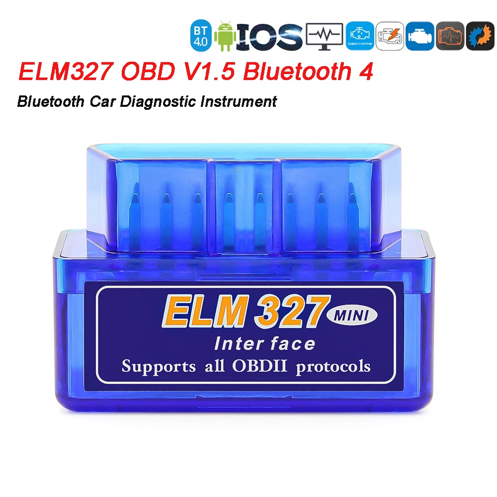 Super Mini ELM327 Bluetooth Car Diagnostic Instrument Bluetooth 4.0 Supports Android Supports All OBD2 Protocol