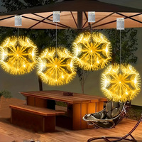 Novelty LED Fairy Starburst Light Dandelion Firework Light 8 Modes with Remote Outdoor Decorations for Christmas, Cafe, Wedding