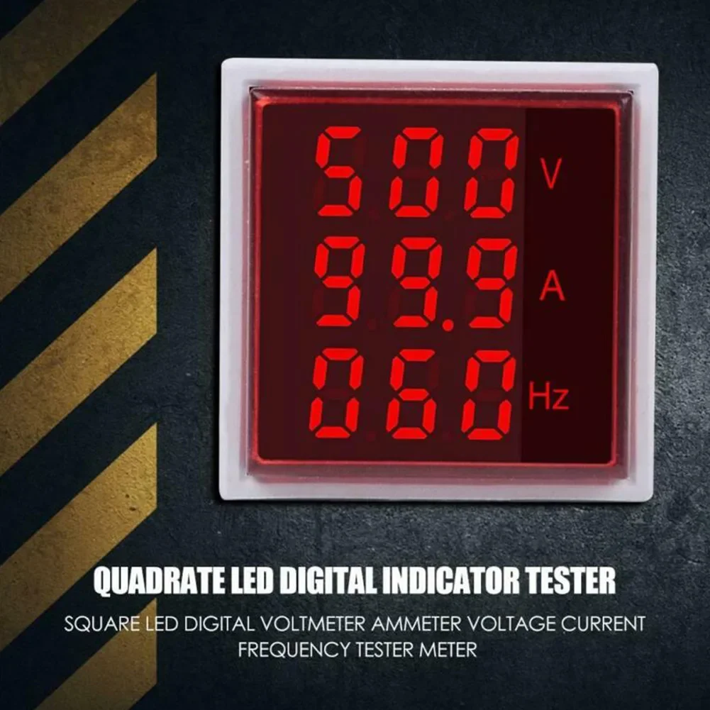 LED Digital Display Transformer Voltmeter Ammeter Voltage Tester Current Frequency Tester Meter AC 60-500V Alternating Current