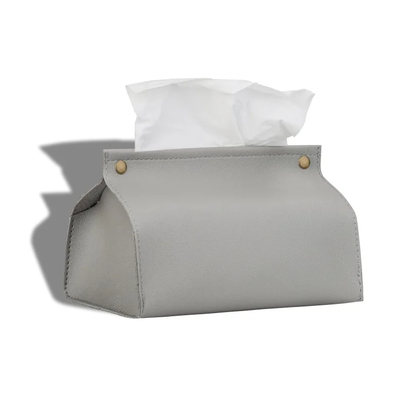 European Style Tissue Bag PU Leather Napkin Holder Foldable Tissue Box Home Office Waterproof Dustproof Storage Sundries Bag