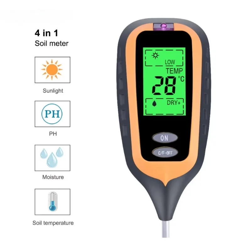 SENSOR 4 em 1 de solo portátil de alta precisão e baixo custo