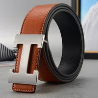 Width 3.8cm Famous Brand Belt Men Top Quality Genuine Luxury Leather Belts for Men Strap Metal Belt Fashion Women's Belt jeans 6