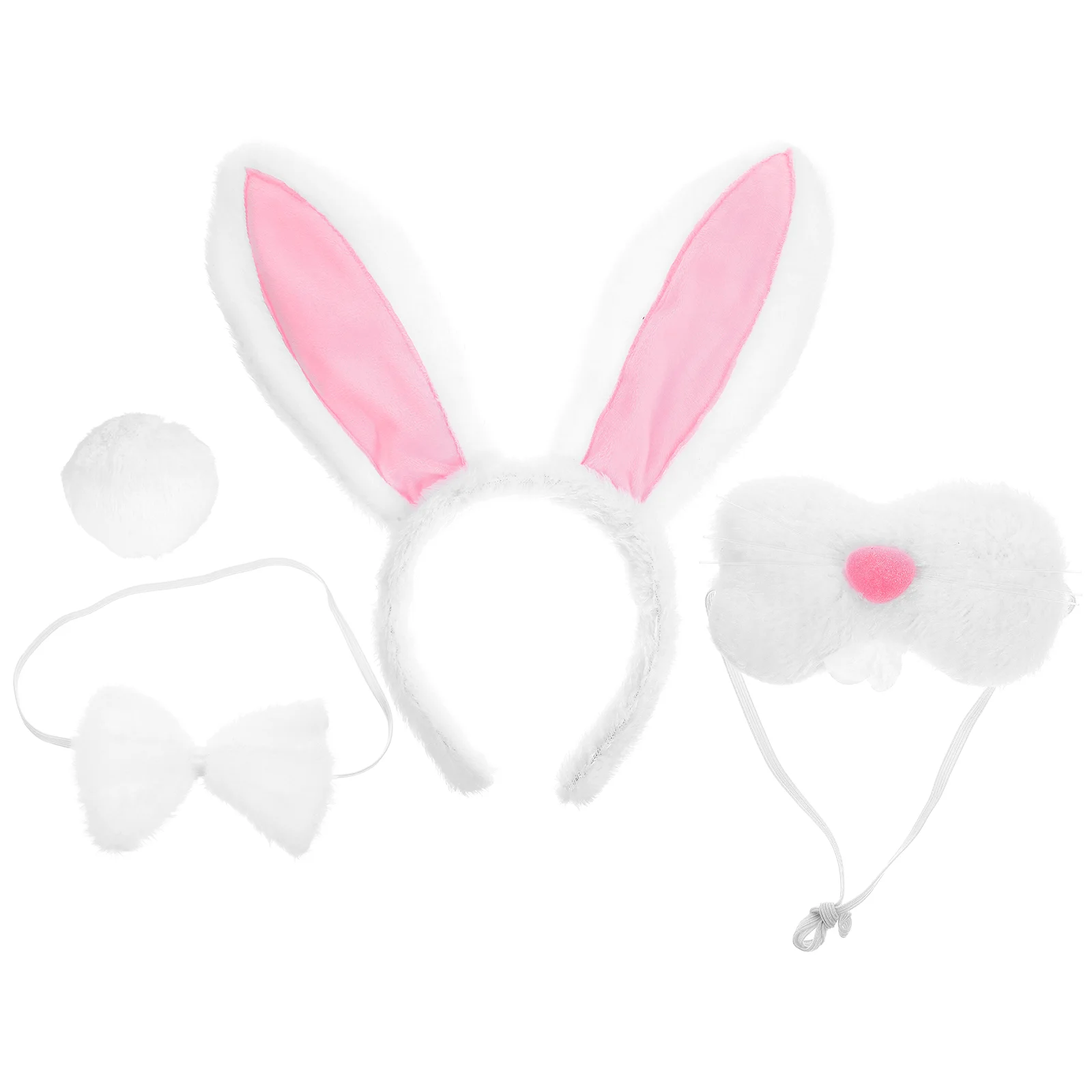 

Rabbit Ears Headband Set Bunny Decor Red Guinea Pig Accessories Easter Costume Cosplay Props