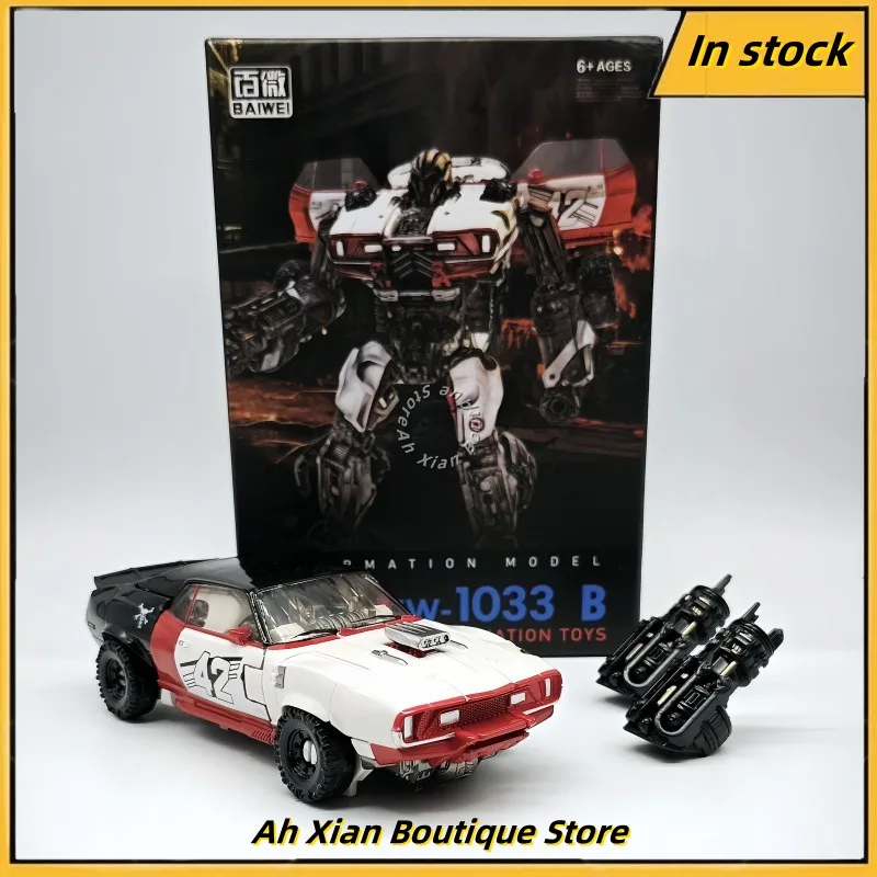 

【24-hour Shipping】Baiwei TW-1033B Transformed Toy Original Dabai Warrior Car Robot Action Figure A Moveable Doll Figure