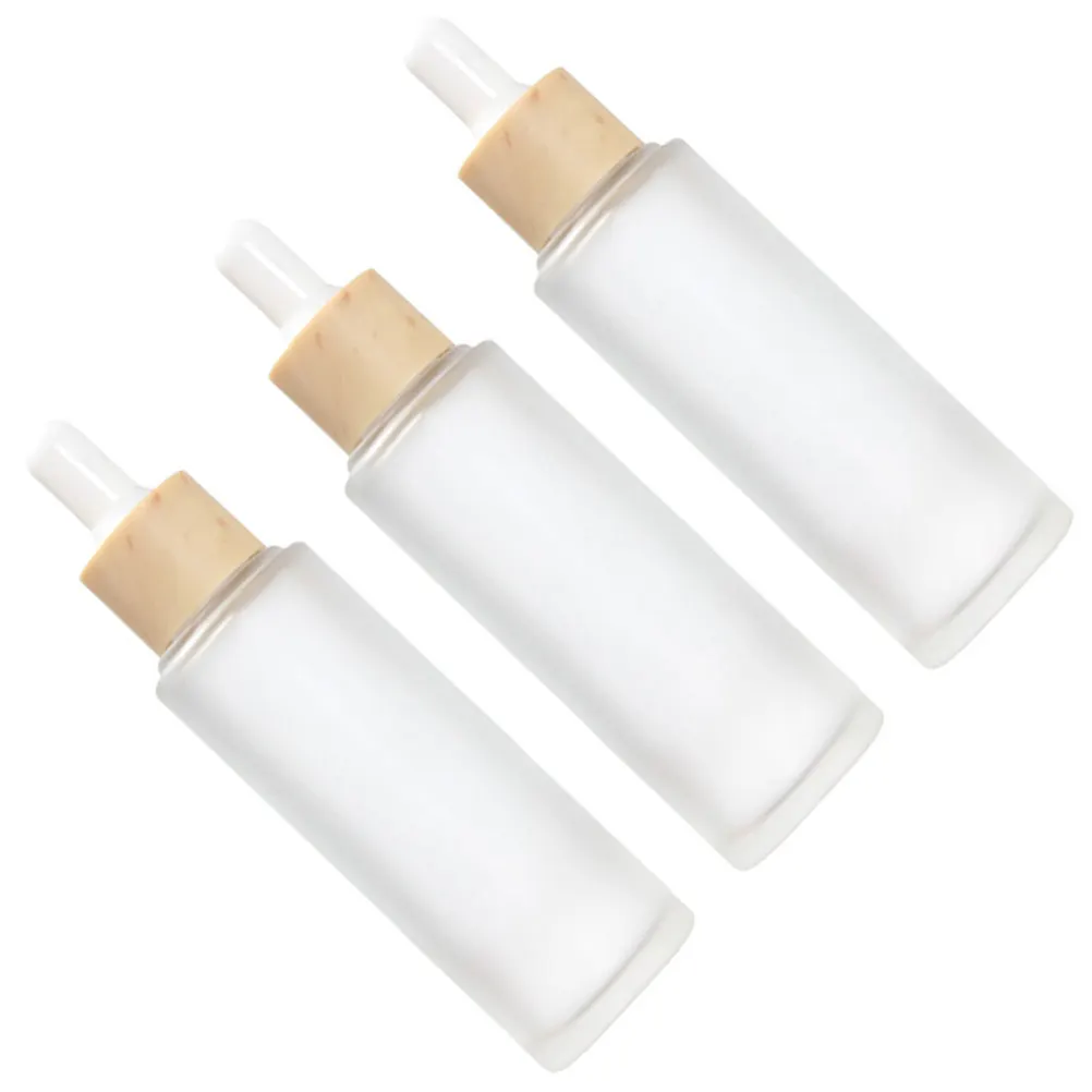 Essential Oil Dropper Bottles 3 Pack Refillable Frosted Glass Empty Travel Storage Containers