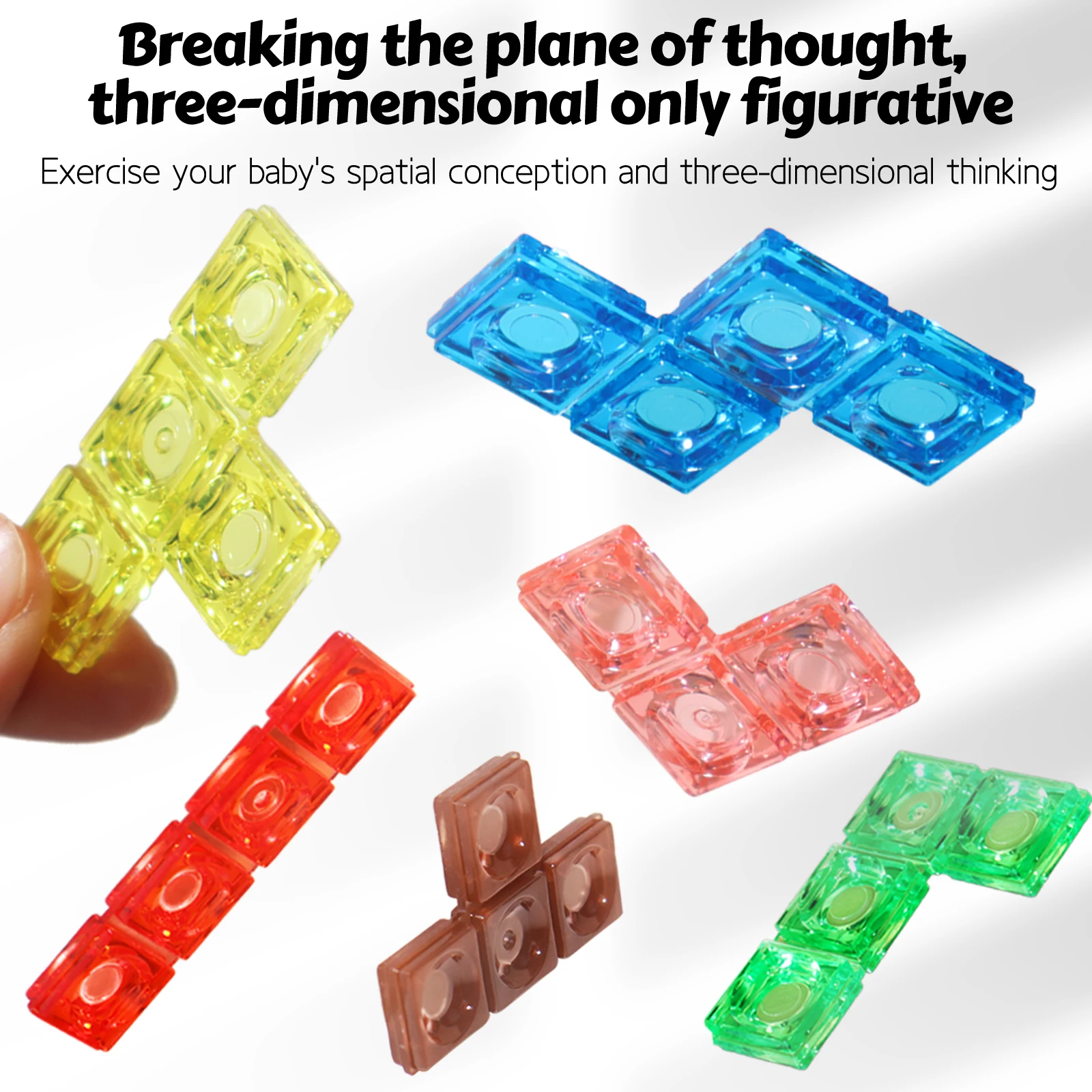 3d transparente tetris quebra-cabeça lógica pensando desenvolvimento cerebral dois jogadores tetris lógica divertido brinquedo educativo duas versões disponíveis