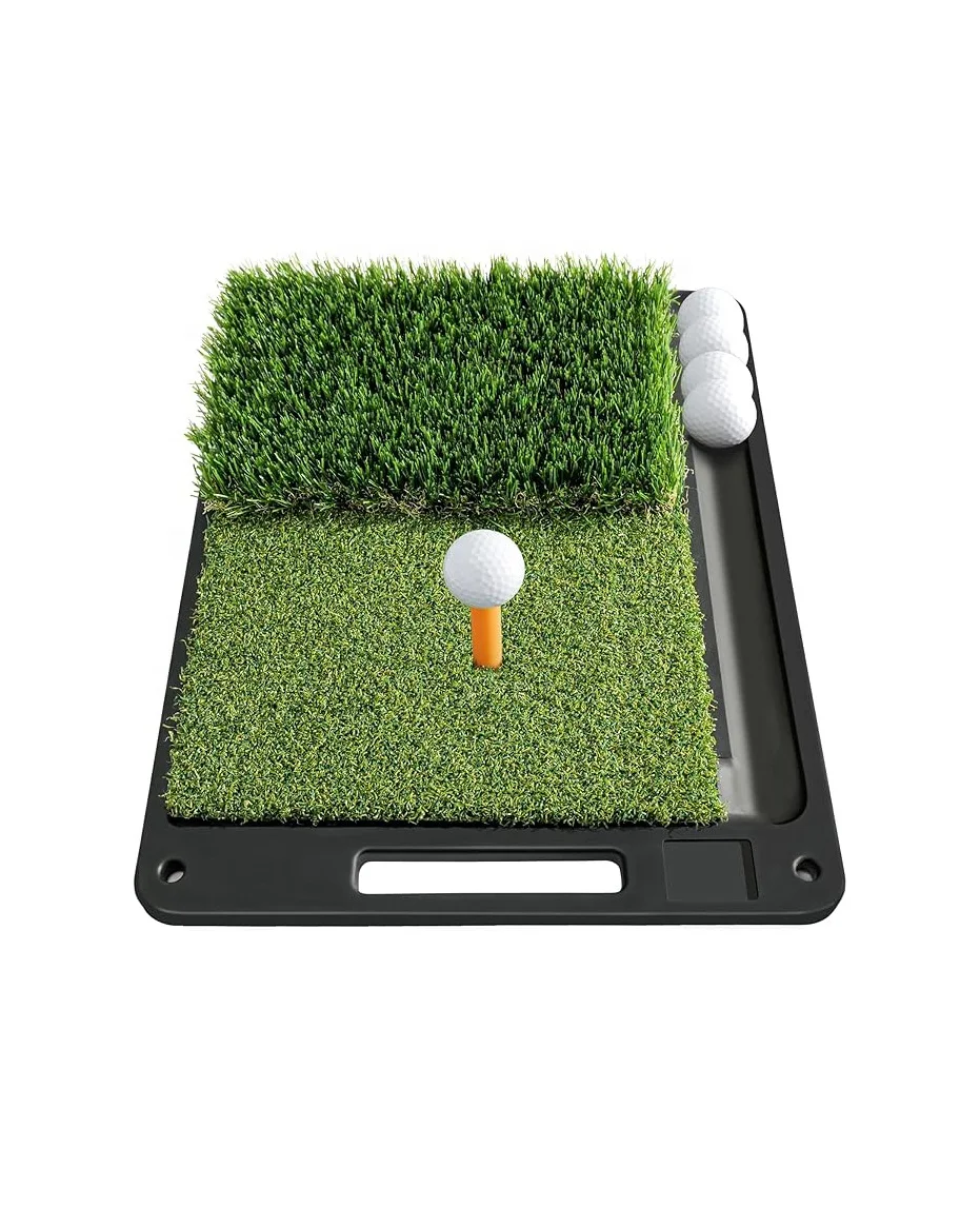 

2026 High Quality Golf Mat Durable Rubber Base Golf Hitting Mat Portable Golf Practice Mat Outdoor Indoorpromote Sales