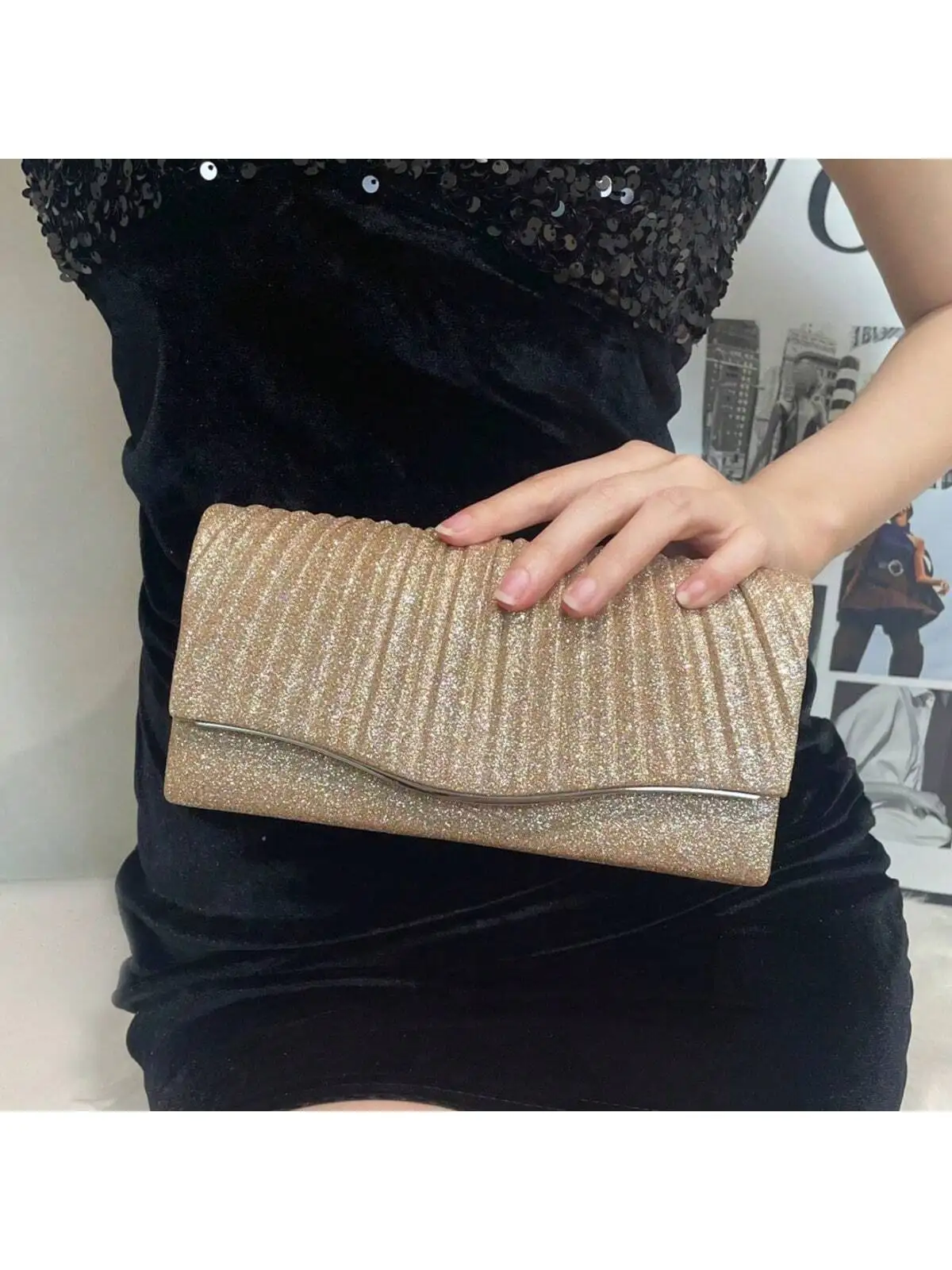 

Shiny Evening Clutch Purse for Women Shiny Glitter Formal Dinner Bag Envelope Clutch Bag for Prom Party Wedding Handbag
