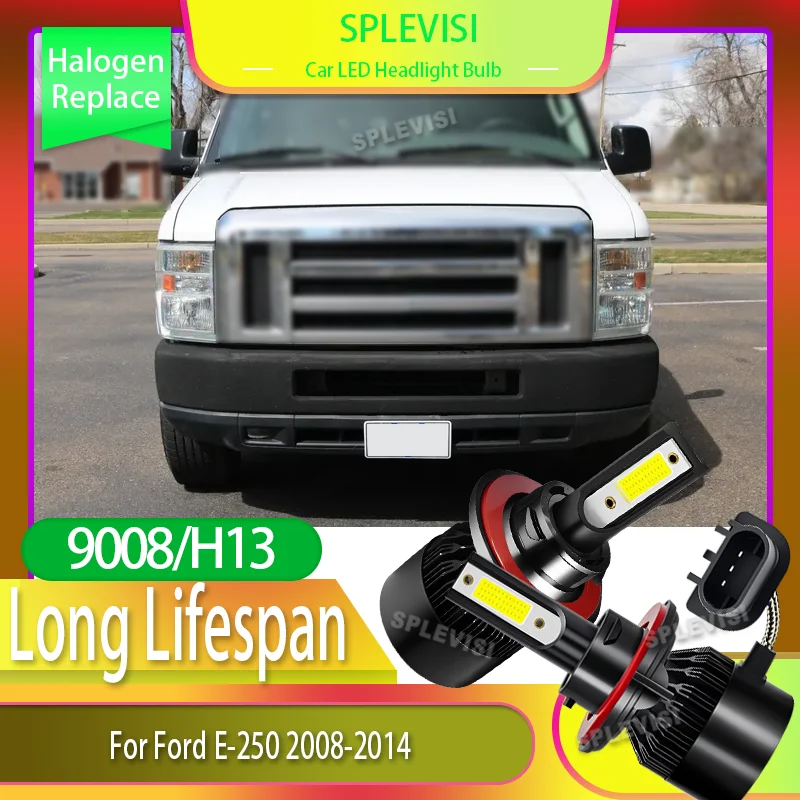 

H13 Headlight Car LED Bulbs Built-in Fan 12V 60W 6000LM 6000K Waterproof For Ford E-250 2008 2009 2010 2011 2012 2013 2014