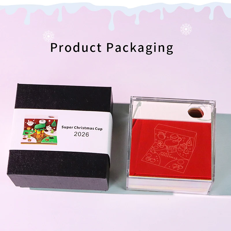 

Art Memo Pad Notepad Gift Christmas Time Piece Calendar 2026 Desk Calendar With LED Light 3D Tear-away Calendar Paper Carving