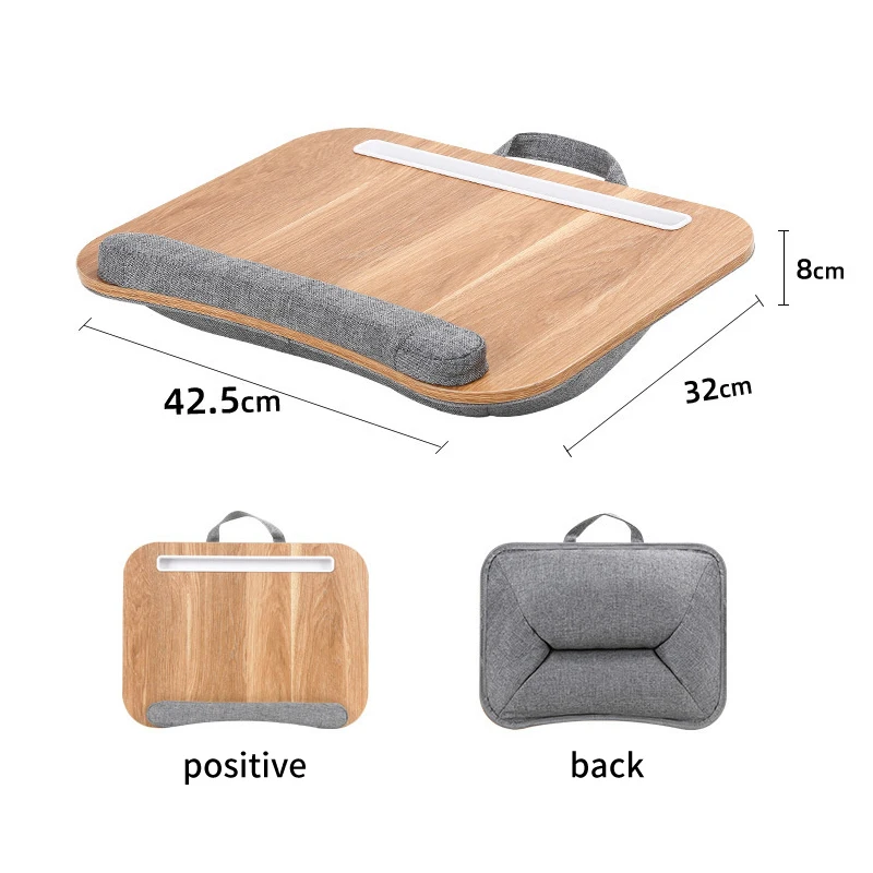 Mini Laptop Bed Work Table Portable Car Working Knee Desk Office Waist Pillow Lumbar Support Cushions For Bedroom Living Room