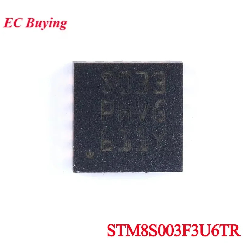 5Pcs/1pc STM8S003F3U6TR STM8S003 UFQFPN-20 S033 SO33 PHVG 16MHz 8KB 8Bit Microcontroller Chip MCU IC Controller