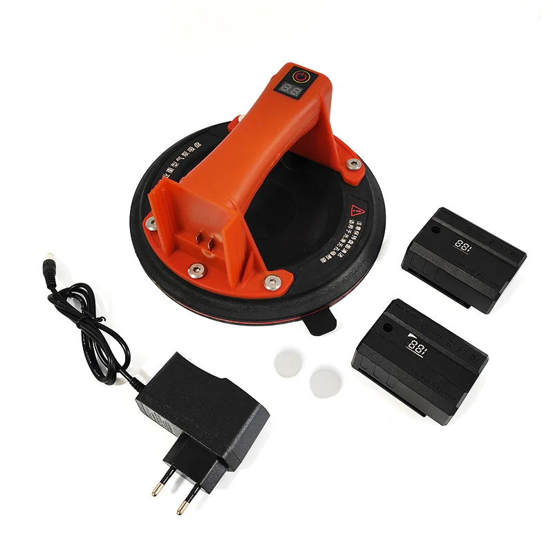 

Electric Vacuum Suction Cups Glass Tile Lifting Tools Suckers 8 Inch 2 Battery Pressure Gage Dual Layer Rubber Smart Pum