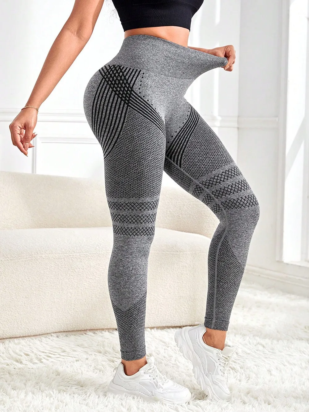 1PC Women's Cellulite 3D Leggings, High Waisted Butt Lifting Tummy Training Control, Anti Cellulite Legging for Gym Workout Yoga