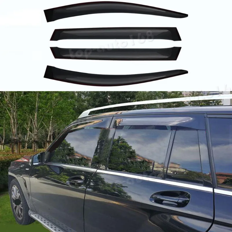 Smoke Black Window Visor Vent Shades Sun Rain Guard For Cadillac XT6 2020-2023