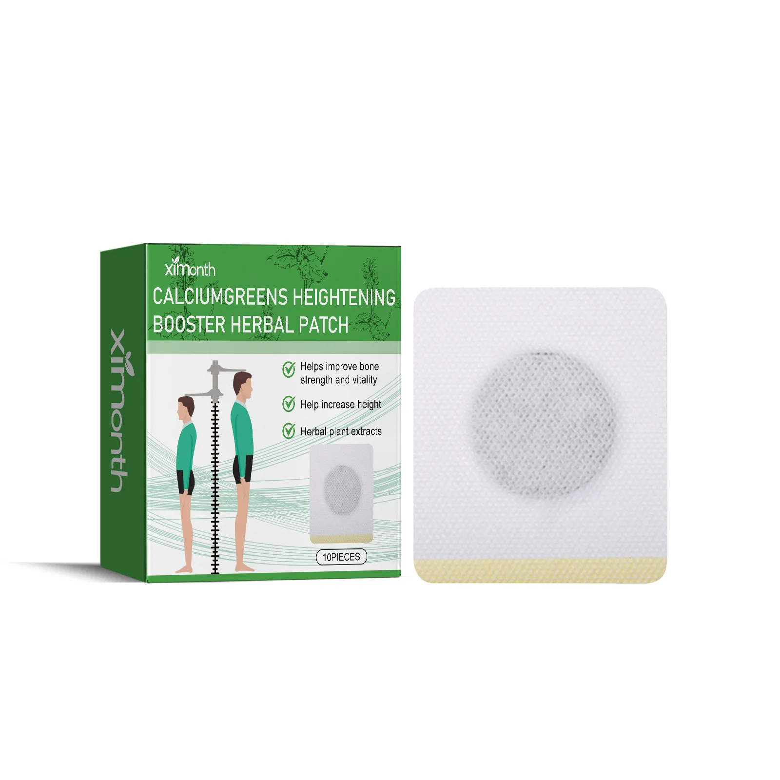Ximonth Herbal Growth‑enhancing Patches, Body Height Care, Plantar Acupoint Massage, Foot Health‑care Growth‑promoting Patches
