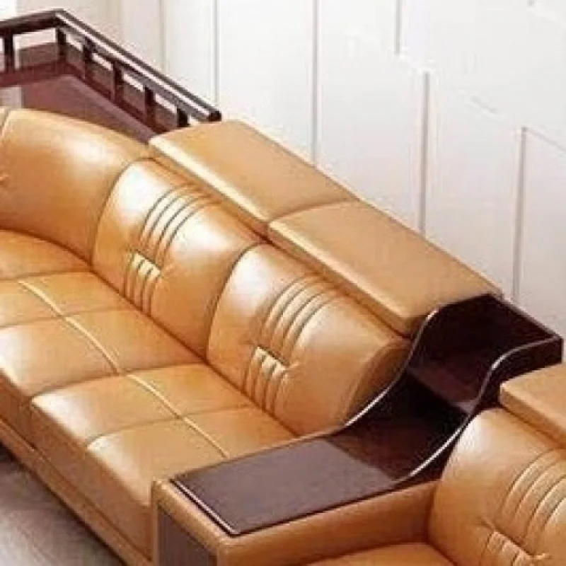 Custom High-End Genuine Leather Corner Sofa