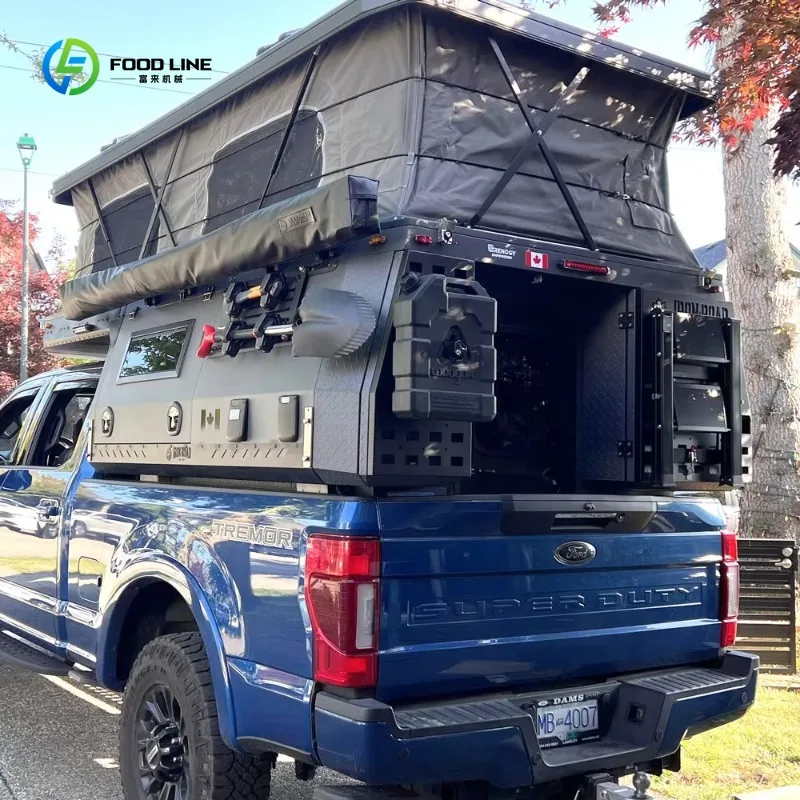 Truck Camper Slide in Pop Up Waterproof Fiberglass Custom Size Hard Shell OEM Customized