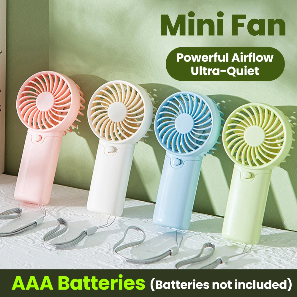 Tragbarer kleiner Handventilator, leichter, kreativer Taschen-Mini-Ventilator, Luftkühler für Studenten, Outdoor-Reisen, geräuscharmer Lüftungsventilator
