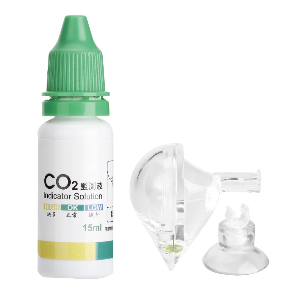 Fish CO2 Monitor Glass Drop Checker Aquarium Fish Carbon Dioxide CO2 Monitor Glass Drop Checker Tester Detector
