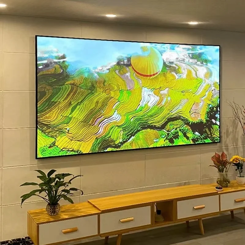 จอโปรเจคเตอร์ ALR แบบ Fresnel Optical Long Throw ขนาด 130 นิ้ว 135 นิ้ว 150 นิ้ว อัตราส่วนภาพ 16:9 ป้องกันแสงรบกวน ความคมชัดสูง ขายดี ปี 2025