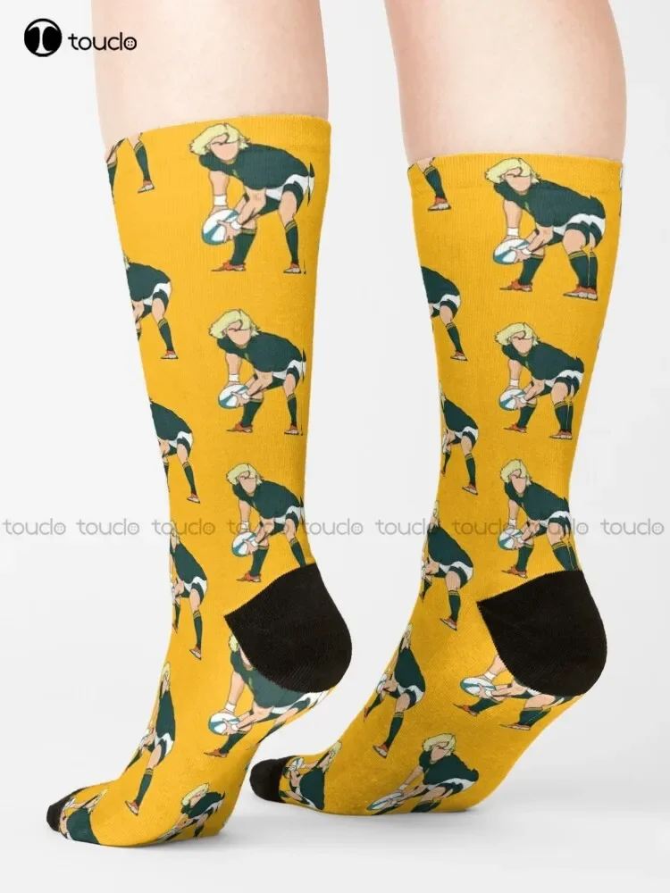 Faf De Klerk (جنوب أفريقيا) الجوارب المخصصة الرجال الجوارب شخصية مخصصة للجنسين الكبار في سن المراهقة الشباب الجوارب هالوين هدية الكريسماس #3