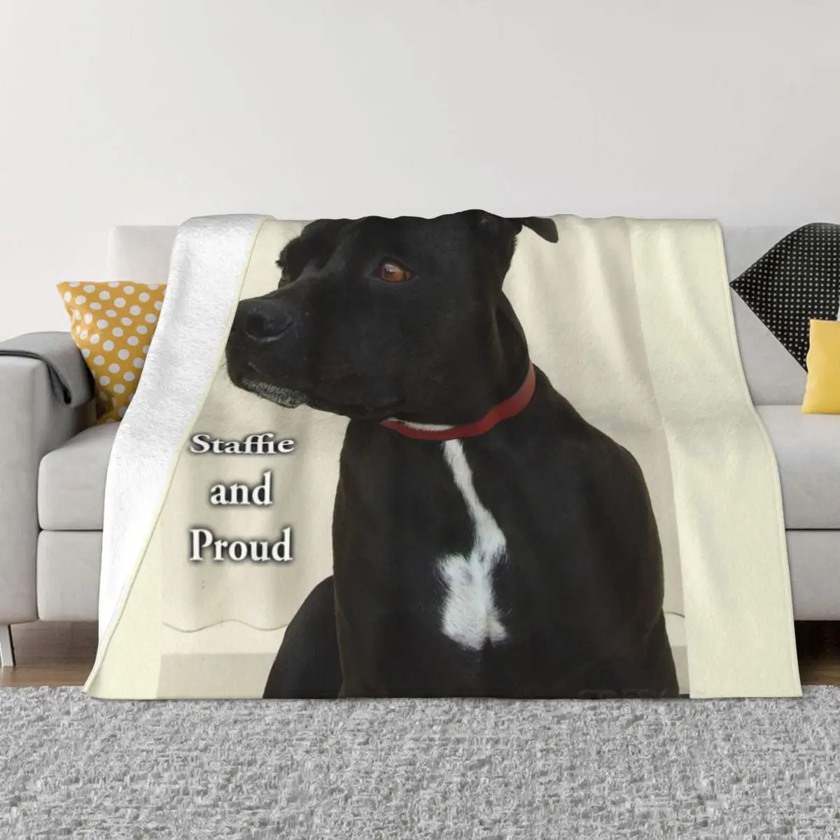 

Staffie and Proud Throw Blanket Thins blankets ands Sofa Quilt Blankets