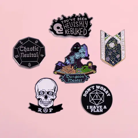 Horror Game Enamel Pin Dungeon Skull Sieve Brooch Punk Metal Badge Men's Backpack Pin Clothing Accessories
