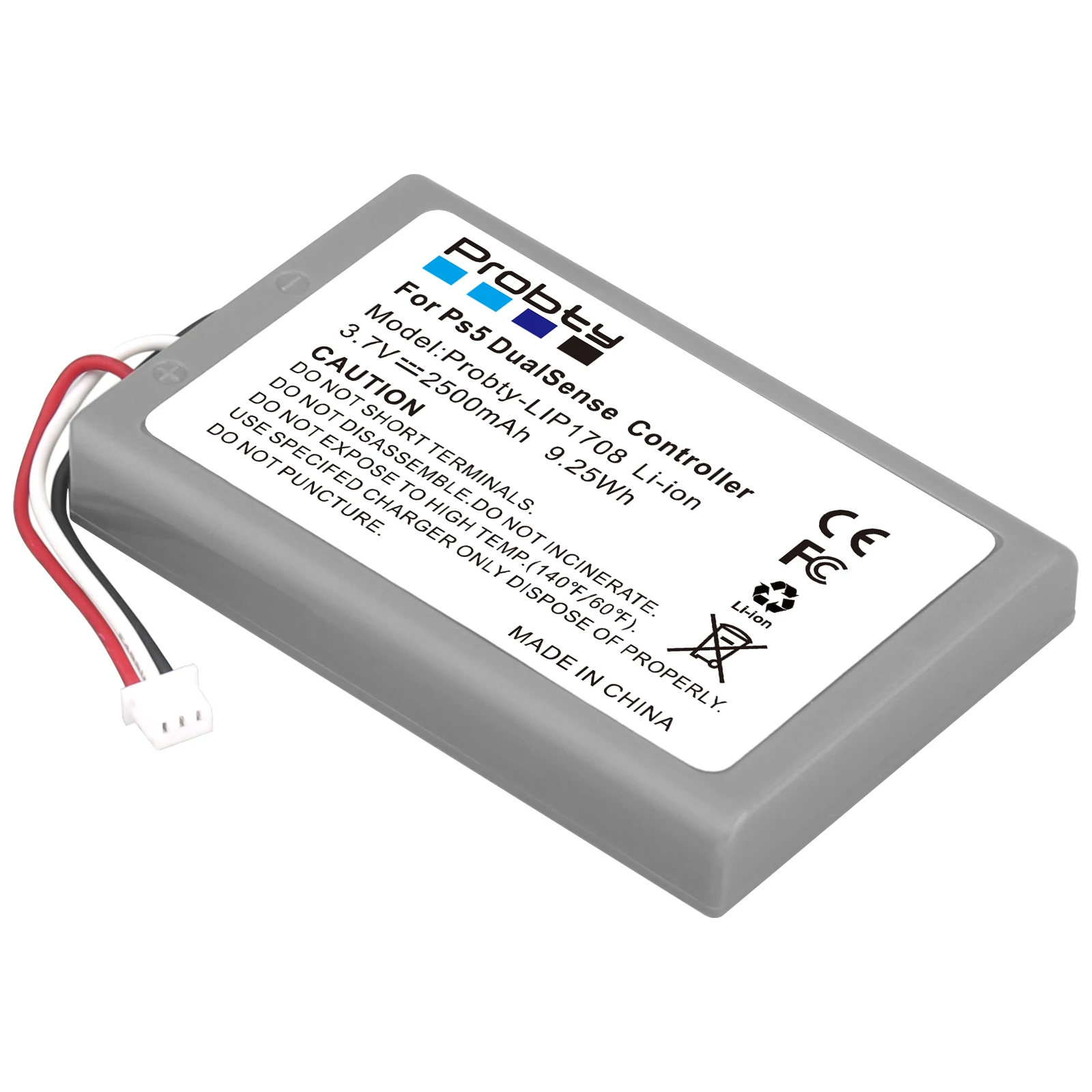 Original Probty 2500mAh LIP1708 Battery For Sony PS5 Controller,Rechargeable Battery For DualSense Game Controller