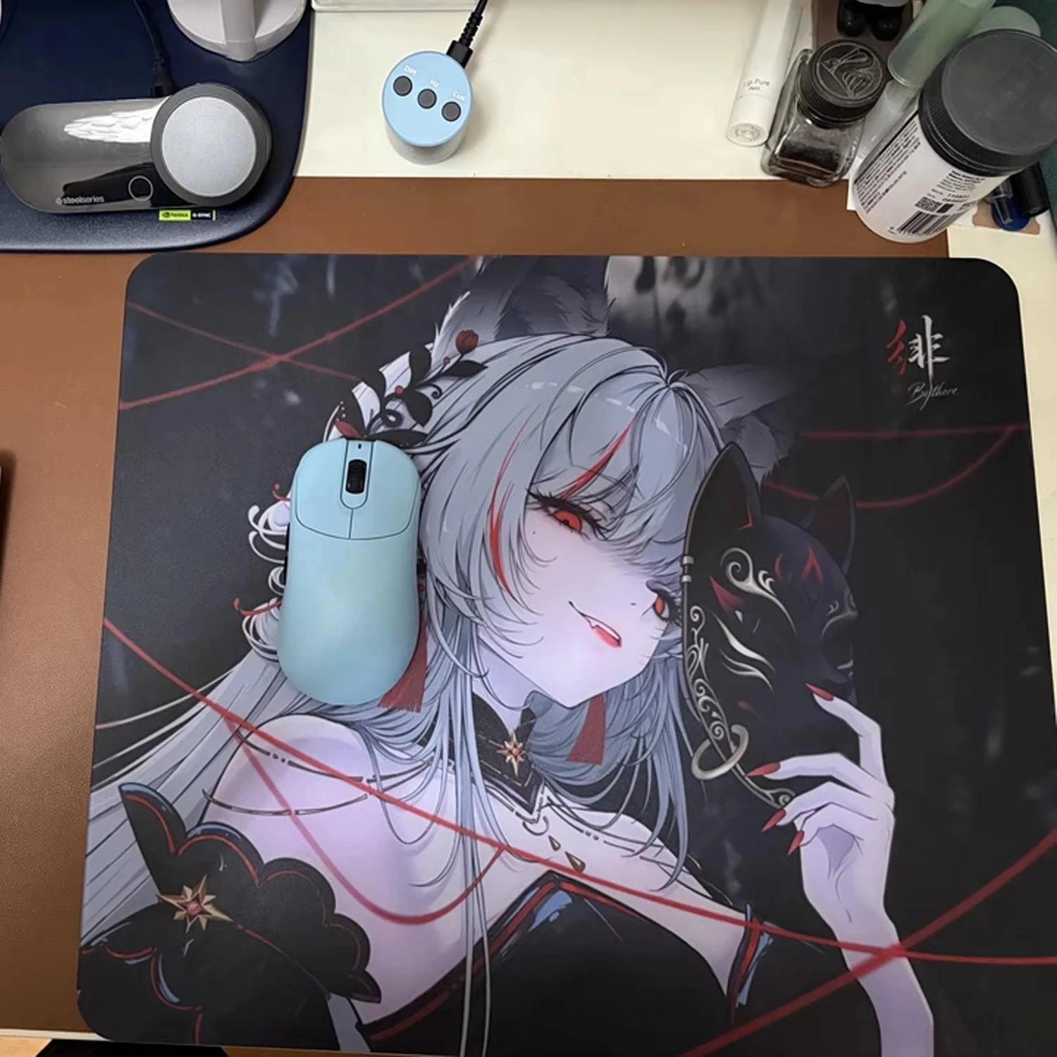 Y2k Anime Sweet Cool Girl Tempered Gaming Glass Mouse Pad 3.2MM E-Sports Specific FPS Mousepad Customizable Desk Protective Ma