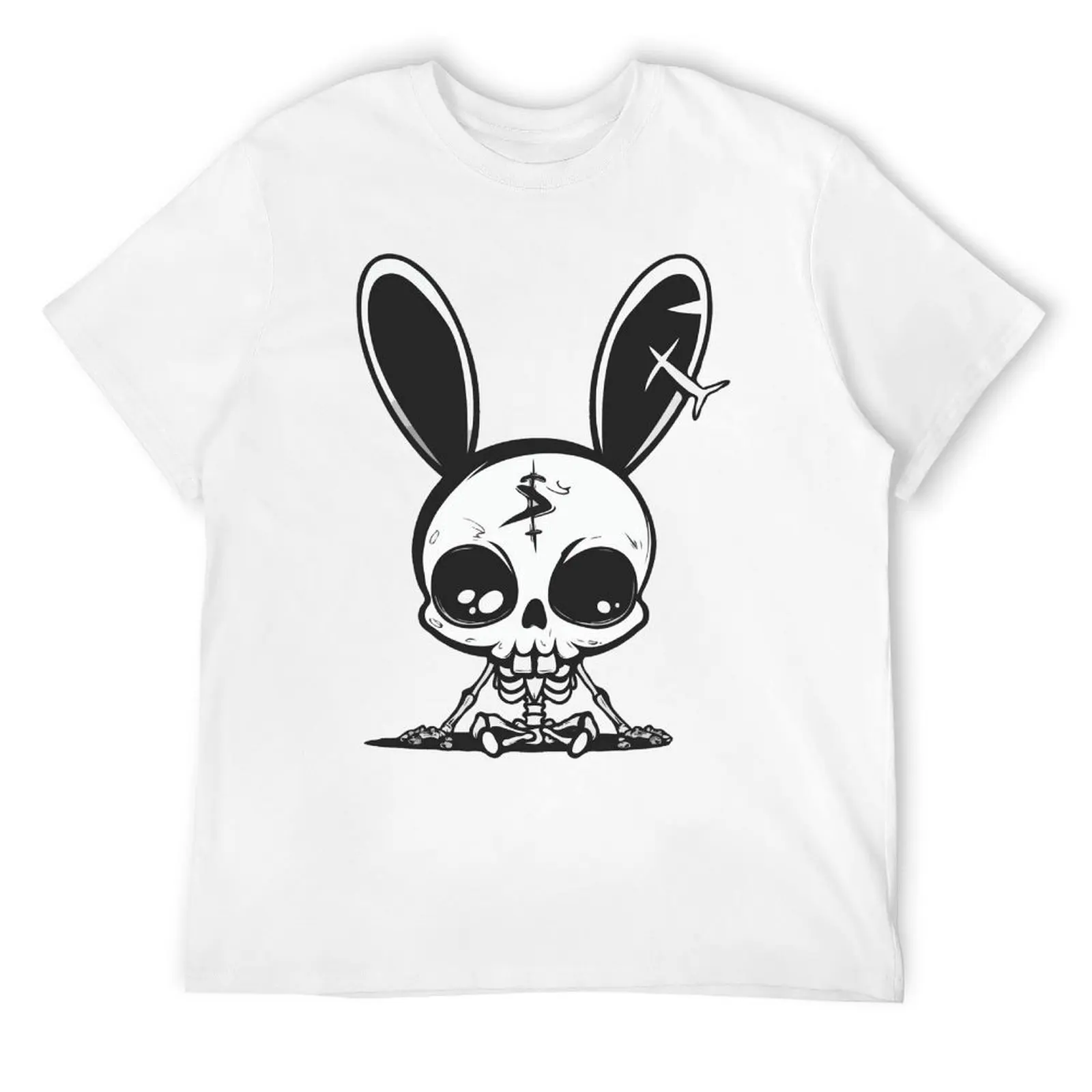 Bunny Skeleton Easter Pagan Witchcraft Spring Moon T-shirts Creative T-shirt Fresh  Move  Humor Graphic Fitness USA Size