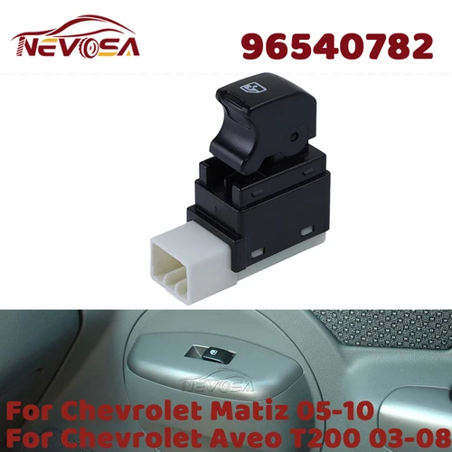 96540782 para Chevrolet Aveo T200 2003-2008 ventana eléctrica botón de interruptor único 612W13720 para Chevrolet Kalos Matiz 2005-2010