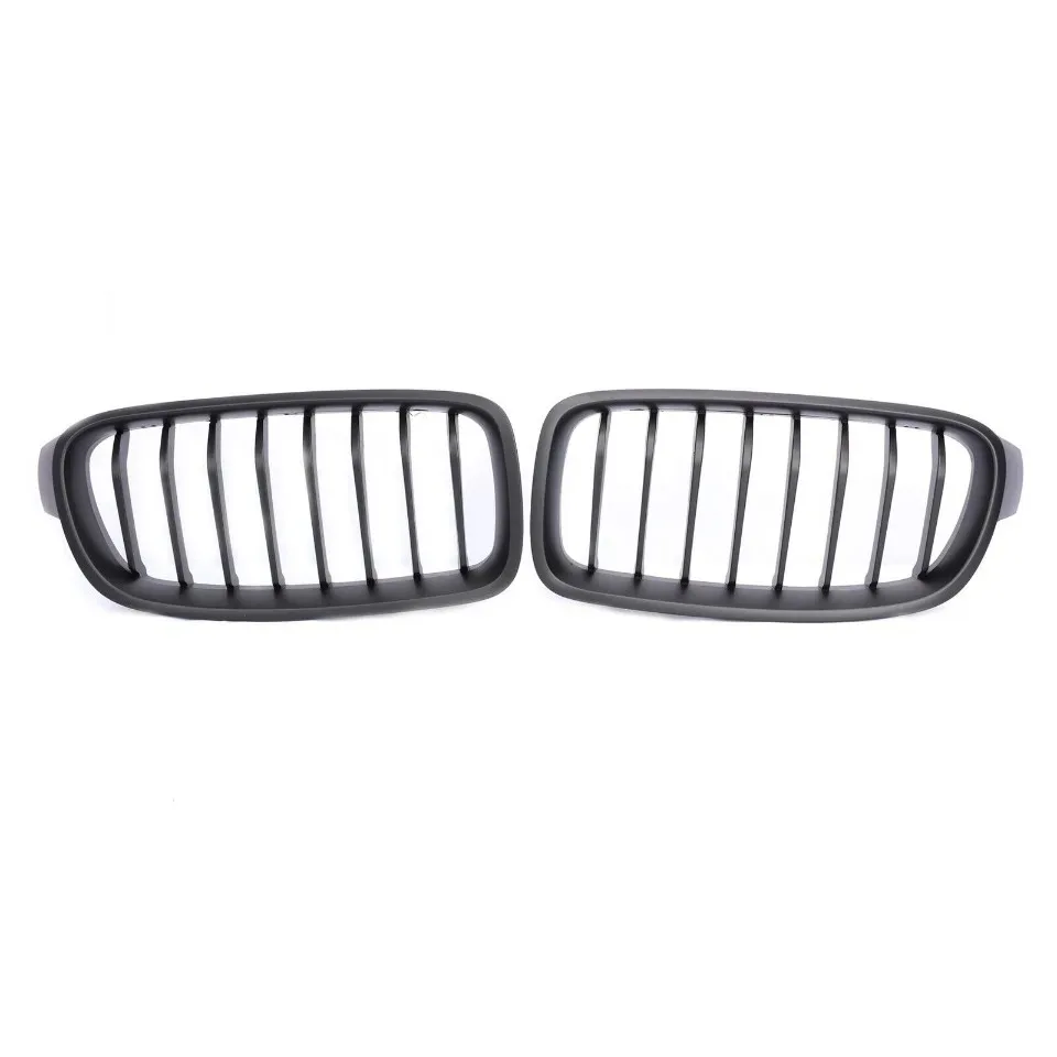 

For BMW 3 Series F30 F35 2013-2019 Front Kidney Grill Premium ABS Glossy Black Double-Slat Design Replacement Auto Part