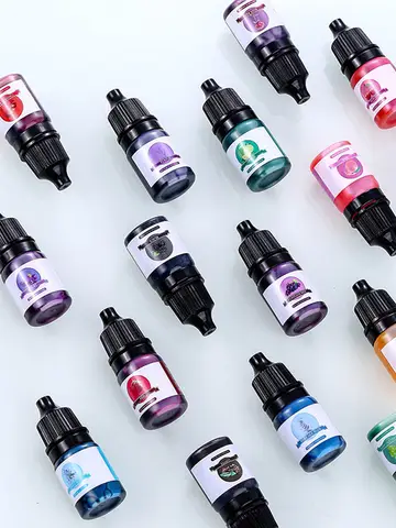 Epoxy Resin Color Pigment 24 Vivid Colors Liquid Epoxy Pigment Highly Concentrated Translucent Resin Dye for Art DIY Jewelry