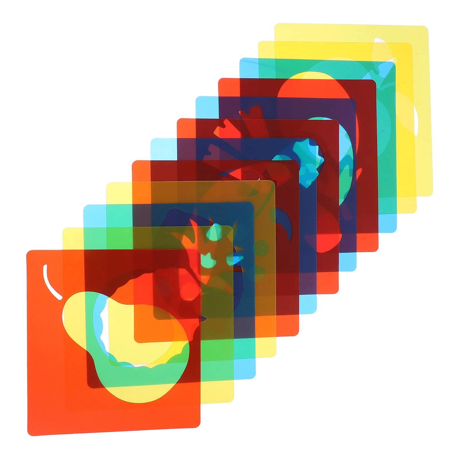 12 قطعة من قوالب الرسم للأطفال استنسل الرسم قابل لإعادة الاستخدام للأطفال الصغار من البلاستيك والفواكه والخضروات تحت عنوان الحرف اليدوية مشاريع فنية ذاتية الصنع