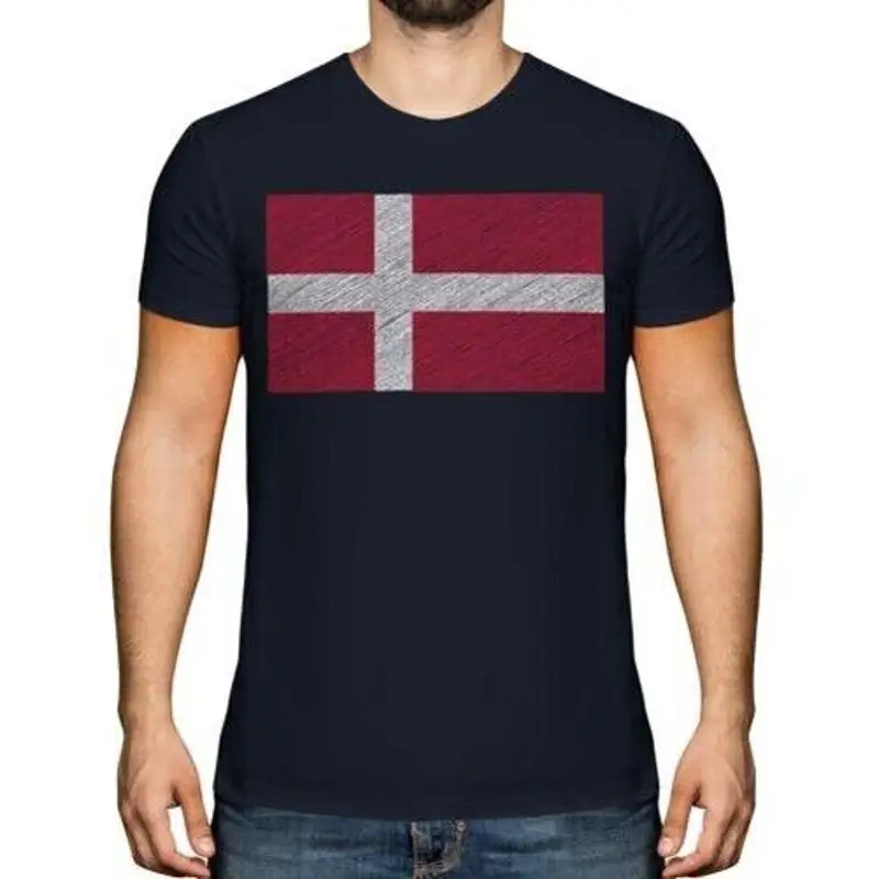 МУЖСКАЯ ФУТБОЛКА DENMARK SCRIBBLE FLAG ТОП ПОДАРОК DANMARK DANISH