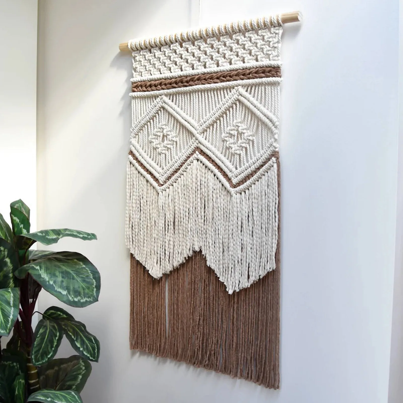 

40x70cm Macrame Wall Hanging Tapestry Wall Decoration Cotton Bohemian Handmade Macrame Tapestry Woven Home Decoration Gifts