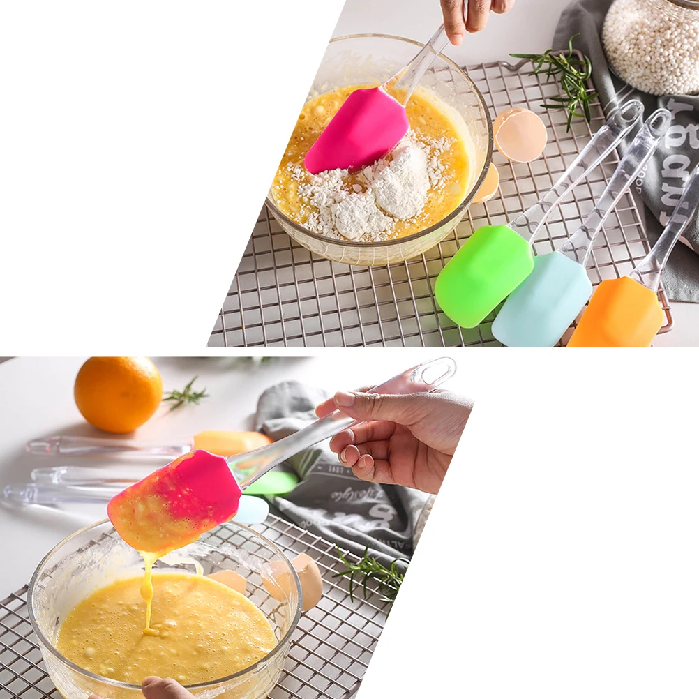 

3pcs Long Handle Silicone Scraper Baking Tool Light Ergonomic Cream Spatula Kitchen Utensil Home Bakery Supplies For
