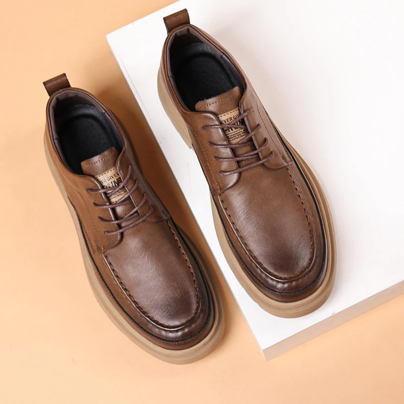 Casual Leather Shoes Men's Business Casual Workwear Spring New Korean Version Trendy British Style Small Leather Lazy Shoes