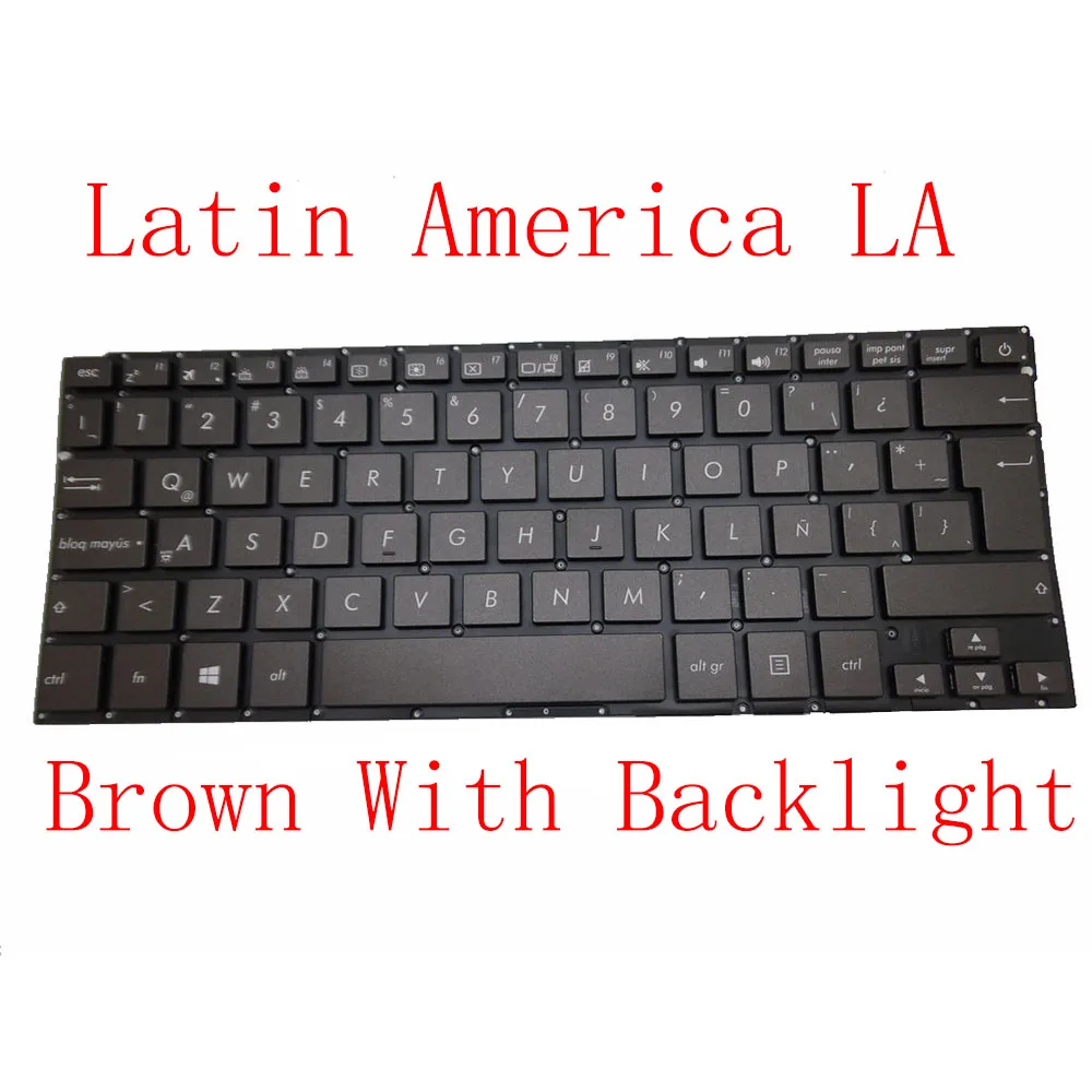 Laptop Keyboard For ASUS U303 U303LA U303LAB U303LN U303LNB U303UA U303UB UX303 Brown Without Frame With Backlight LA\NE\SL