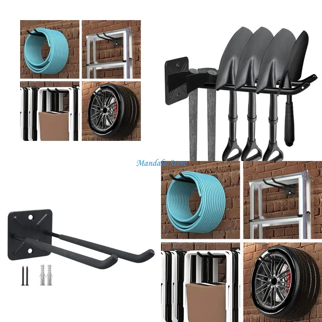 

U2JC Space Saving Wall Hanger for Kayak Paddles and Canoes Accessories Garage Hook Corrosions resistant Tool Rack