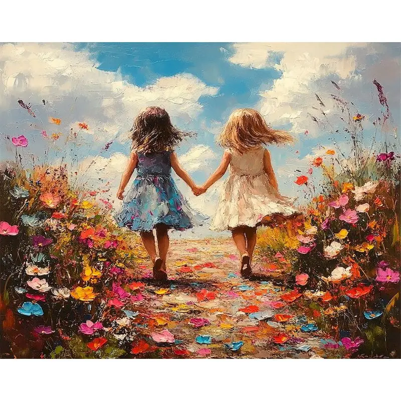 

PhotoCustom Oil Painting By Numbers Girl Handpainted Unique Gift Pictures By Numbers Figure For Adults Scenery Home Decoration
