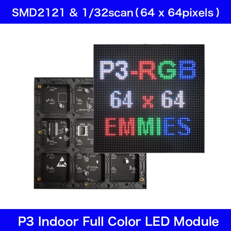 

Indoor Full Color SMD RGB LED Video Sign P3 LED Display Module 192x192mm Matrix-Panel-LED-Board